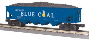 MTH 30-79380 O Gauge Anthracite Blue Coal Hopper Car w/Operating Coal Load