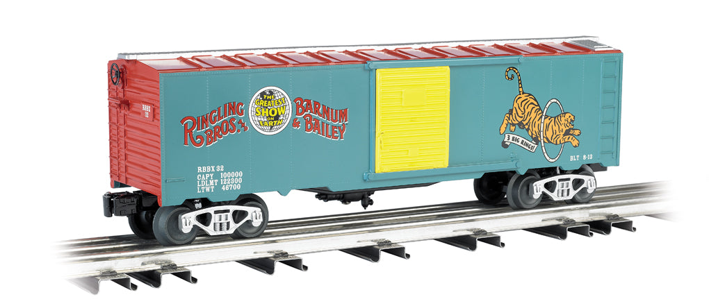 Williams 47077 Ringling Circus 40' Tiger Boxcar #32 – Trainz