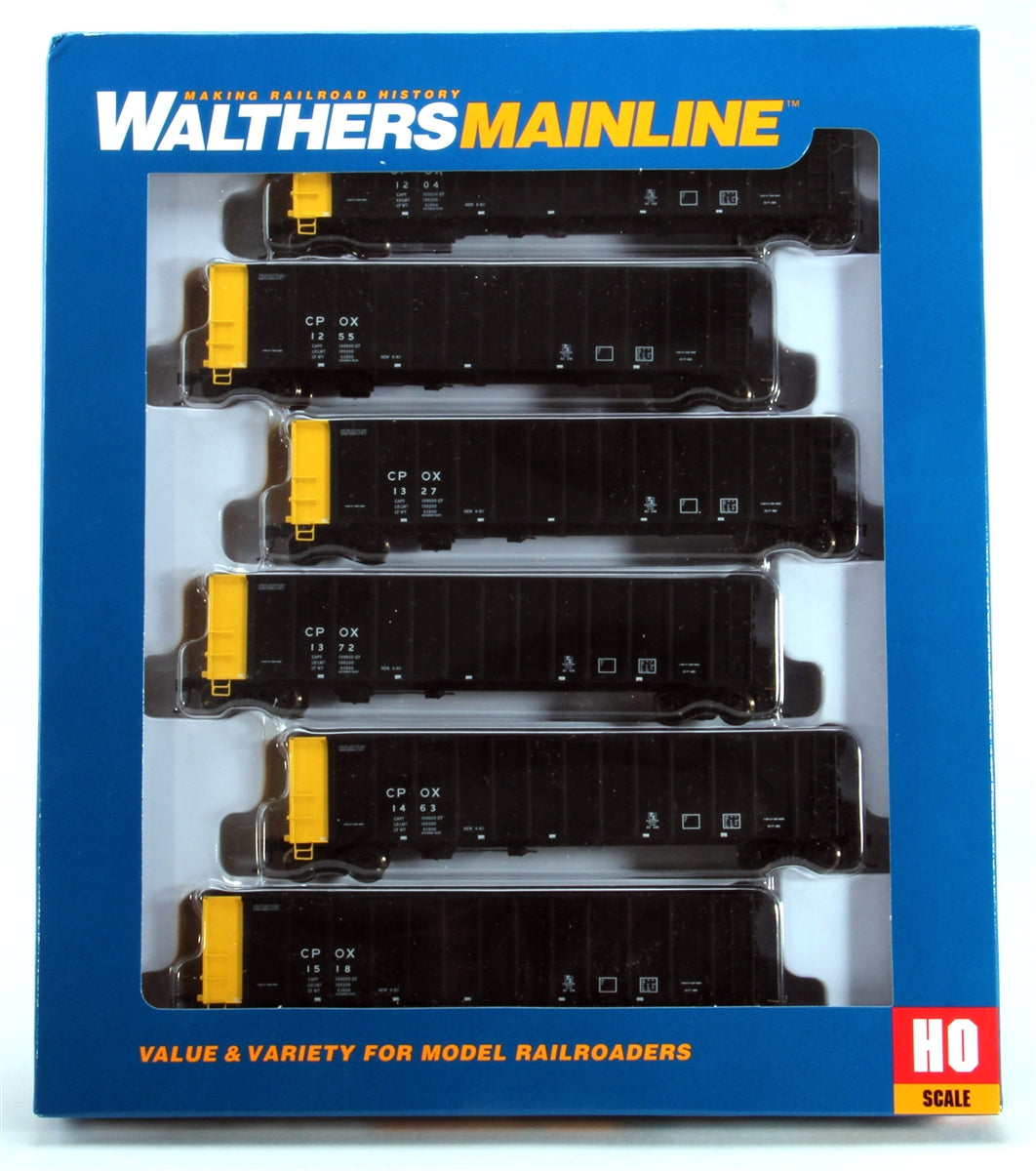 Walthers 910-65705 HO Scale CPOX 50' Coal Gondola 6-Pack – Trainz