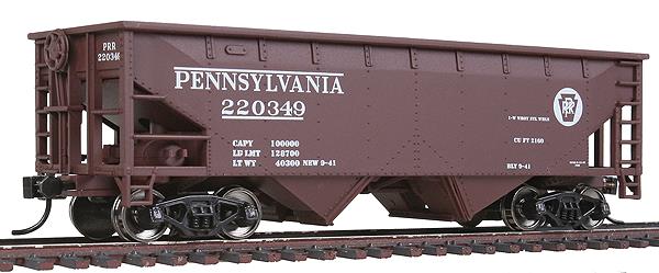 Walthers 910-56954 HO Pennsylvania Railroad 36 Ft 2Bay Hopper (Set of 6)