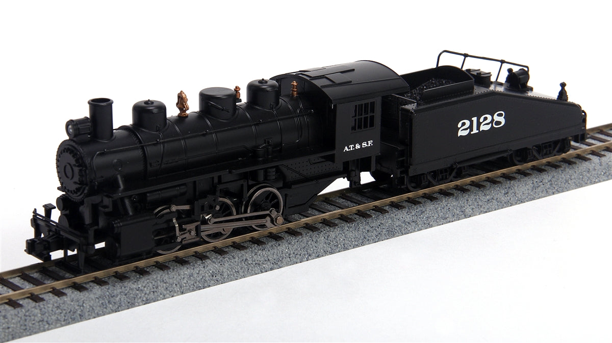 Bachmann 50604 HO Santa Fe USRA 0-6-0 Switcher w/Slope-Back Tender #2128 (Black)