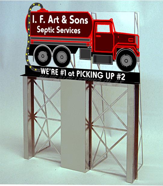 Miller Engineering 1281 HO I.F. Art & Sons Roadside Billboard