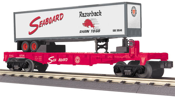 MTH 30-76491 Flat Car w/ Seaboard Razorback Trailer