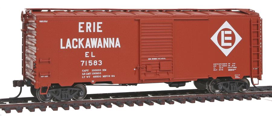 Atlas 20001393 HO Scale Erie Lackawanna 40' Postwar Boxcar #71583