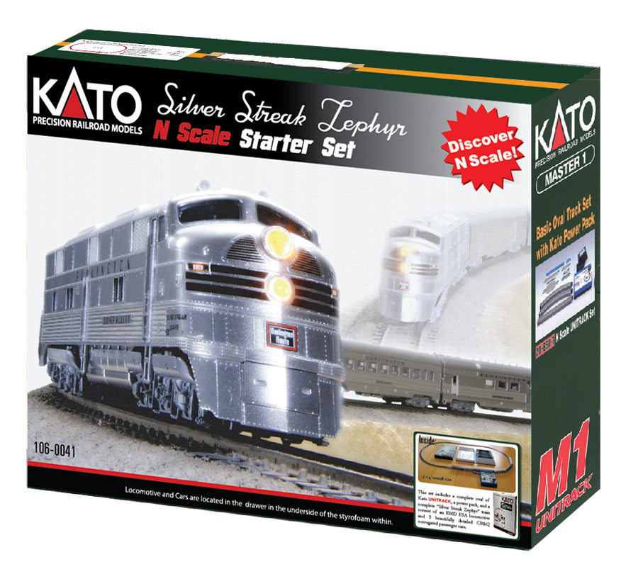 Kato 106-0041 Silver Streak Zephyr N Gauge Diesel Starter Train