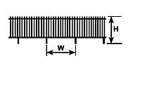 Plastruct 90459 N 15/64" x 52" x 15/64" Picket Fence