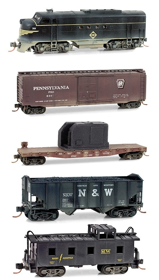 Micro-Trains 99301250 N Scale Erie Eastern Weathered Diesel Freight Train Set