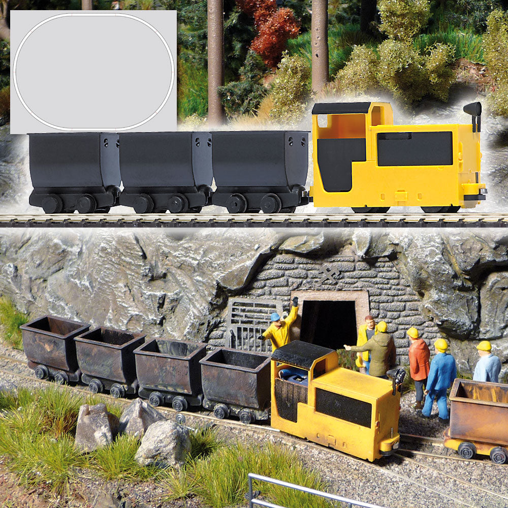 Busch 5000 Mine Railway HO Gauge Diesel Starter Train Set