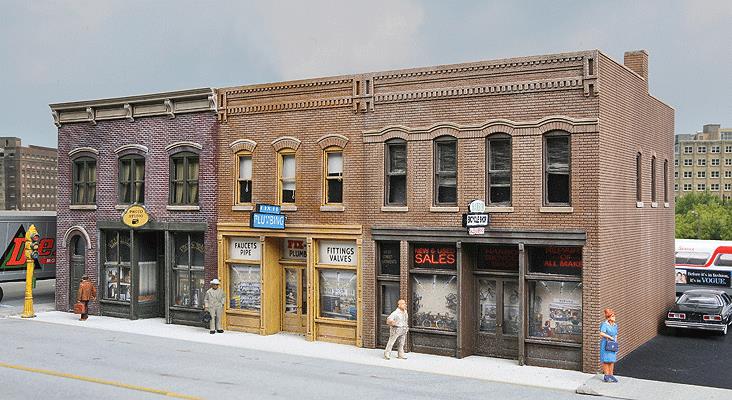Walthers 933-4040 HO Scale CorneRstone Merchant's Row IV Building Kit