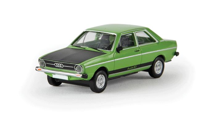 Brekina Automodelle 28208 1:87 Audi 80 Sport (Green, Black)