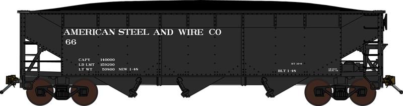 Bluford Shops 73611 70T AS&W 3-Bay Offset Hopper