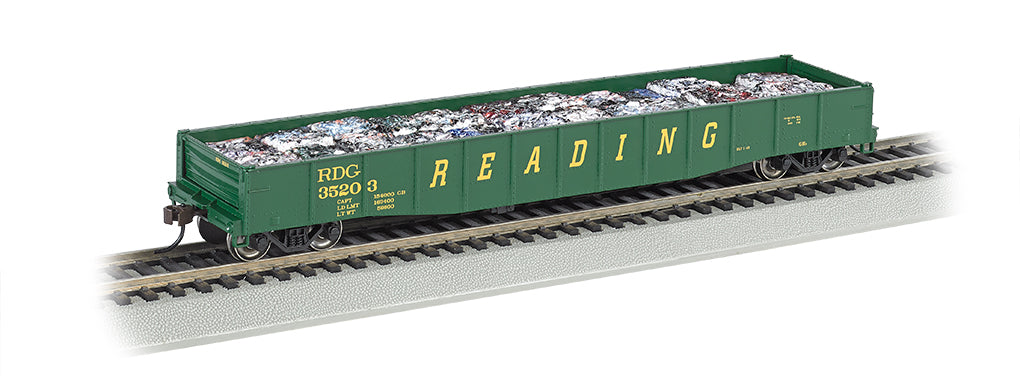 Bachmann 71904 HO 50' Drop-End Gondola W/Crushed Car Load RDG