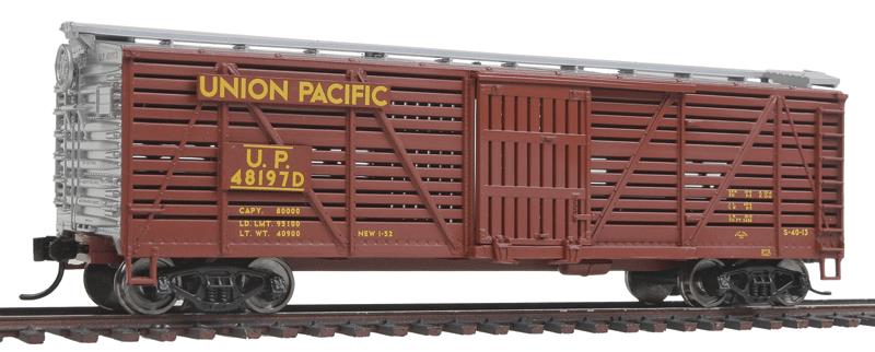 Walthers 910-4508 HO UP 40' Stock Car w/Dreadnaught Ends - Ready to Run #48197