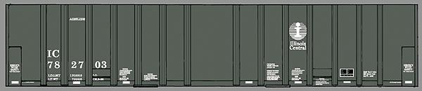Walthers 910-7203 HO Illinois Central 50' 2-Bay Airslide Covered Hopper #782703