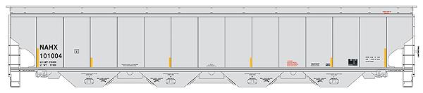 Walthers 920-105818 HO Scale NAHX 61' Trinity 6351 4-Bay Covered Hopper #101098