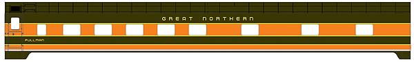 Walthers 9381 HO Great Northern PS 10-6 Sleeper Car