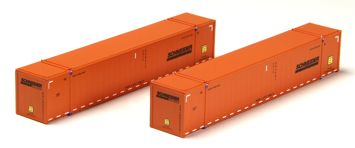 Con-Cor 453025 N Orange Schneider National 53' Rivet-Side