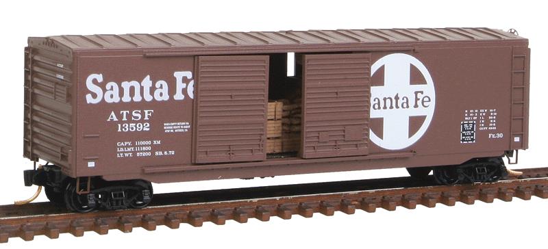 Micro-Trains 03700120 N ATSF 50' Double Door Boxcar #13592
