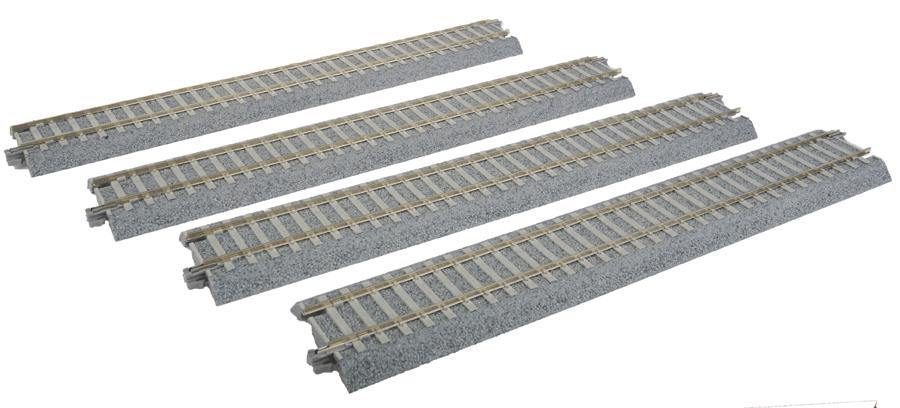 Kato 2-152 HO 9-3/4" Concrete Tie Straight UniTrack (Pack of 4)