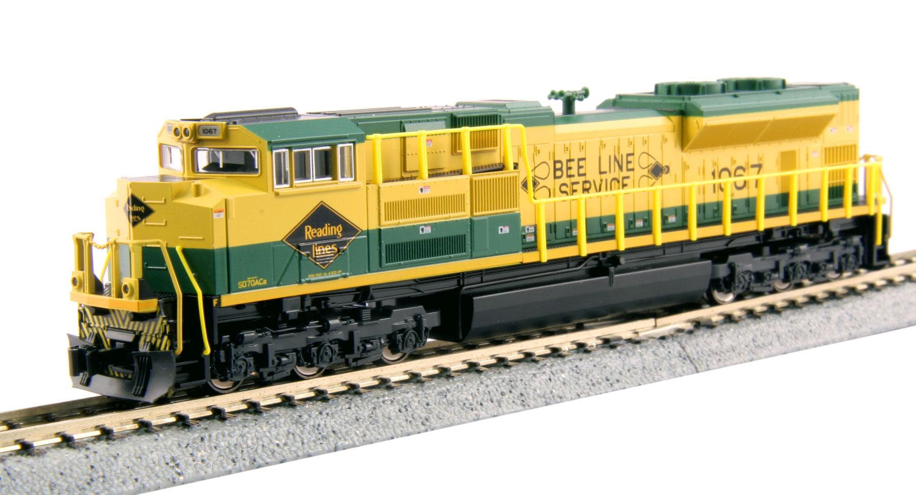 Kato 176-8508 N Scale Reading Bee Line Service Diesel Locomotive