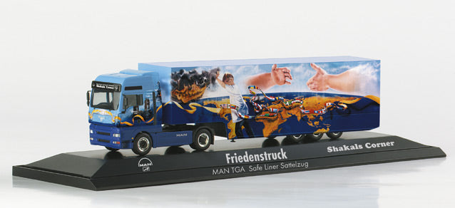 Herpa 120432 1:87 MAN TG-A XXL Safeliner Semi-trailer "Friedenstruck