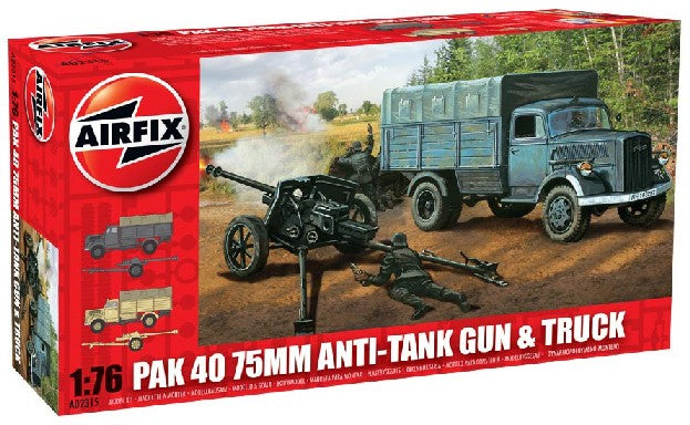 Airfix Products A02315 1:76 Pak 40 75mm Anti-Tank & Truck Artillery Kit