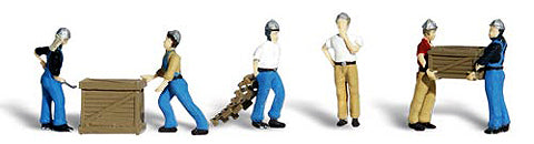 Woodland Scenics A1823 HO Scenic Accents Dock Workers Figures (Set of 6)