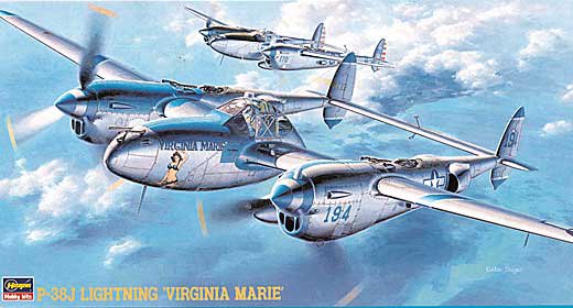 Hasegawa 09101 1:48 Lockheed P-38J Lightning Military Aircraft Plane Model Kit