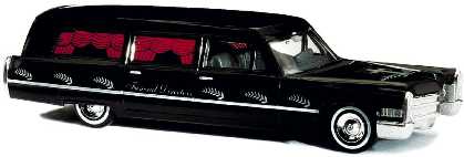 Busch 42907 HO Black Cadillac Station Wagon Hearse