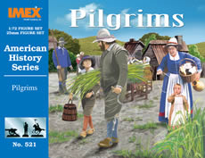 Imex 521 1:72 Pilgrims & Animals Unpainted Figure Set (Set of 49)
