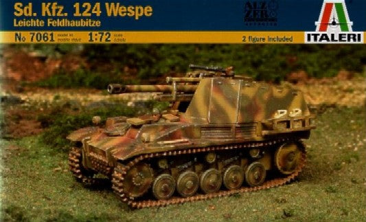 Italeri 7061 1:72 SdKfz 124 Wespe Military Tank Model Kit