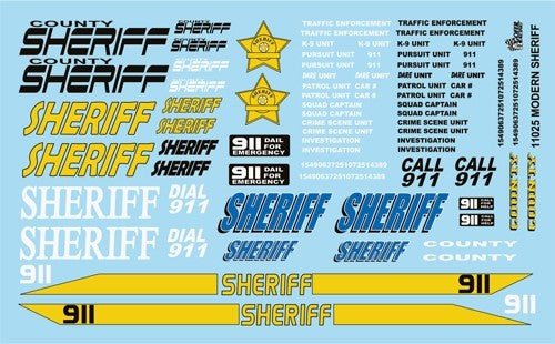 Gofer Racing 11025 1:24-1:25 Modern Sheriff Graphics