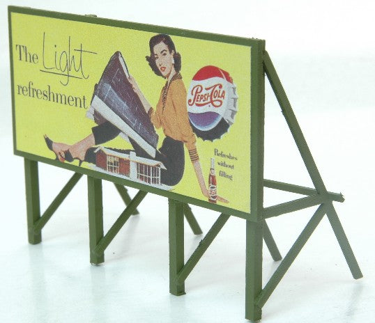 JL Innovative Design 975 HO 1950s Pepsi Custom Billboard Sign