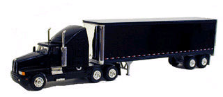 Model Power 17001 1:87 Black Long Haul W/Box Trailer