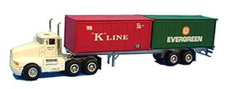 Model Power 22000 1:87 Die Cast Short Haul Tractor w 20’ Container K-Ln