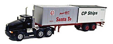 Model Power 22003 1:87 Diecast Short Haul w 20’ Container ATSF-CP