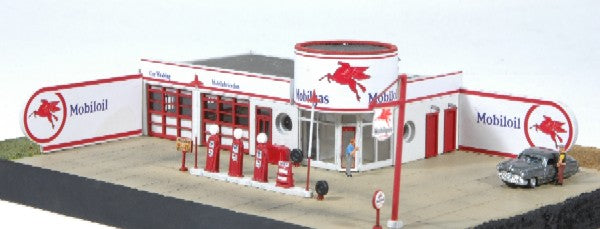 JL Innovative Design 430 N Storm Lake Mobil Vintage Gas Station Wooden Kit