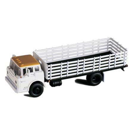 Athearn 02731 HO Reay To Roll White & Gold MOW Ford C-Series W/Stake Body