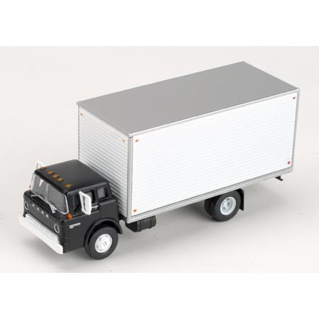 Athearn 2745 HO Black & White Ford C-Series With Van Body Ready to Roll
