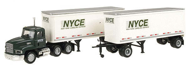 Herpa 6224 1:87 N.Y.C.E. Short Mack Tractor Truck W/Double Trailers