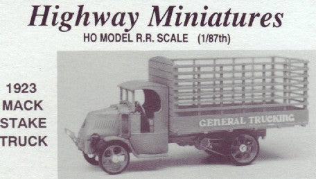 Jordan Products 209 HO 1923 Mack Stake Truck Kit