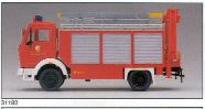Preiser 1182 HO Mercedes-Benz 1017 Rescue Crane Truck Plastic Model Kit