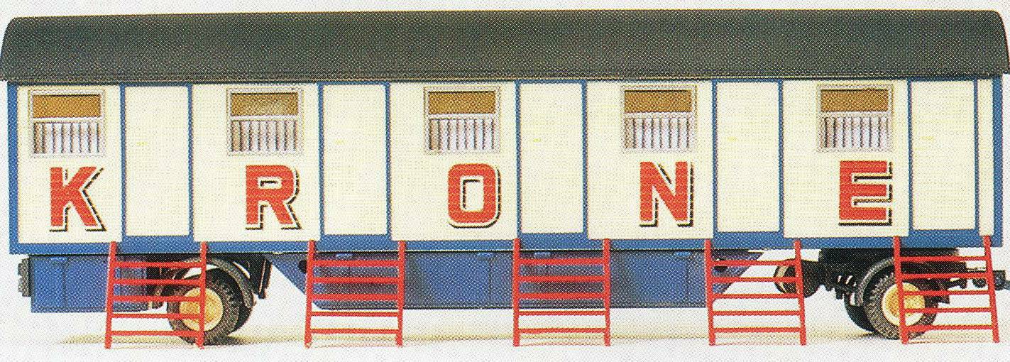 Preiser 21032 HO Circus Krone Personnel Wagon with Compartments
