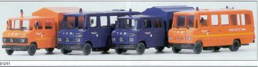 Preiser 31211 HO Mercedes-Benz 508 Technical Rescue Service Kit (Set of 4)