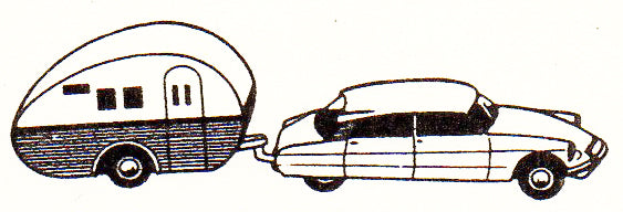 EKO 2059 HO Citroen DS-19 With Camper Trailer