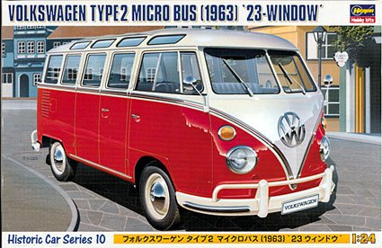 Hasegawa 21210 1:24 1963 Volkswagen Type 2 Micro Bus Plastic Model Kit