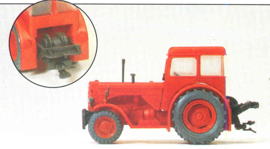 Preiser 21000 HO Circus Hanomag R 55 Closed Cab Farm Tractor – Trainz