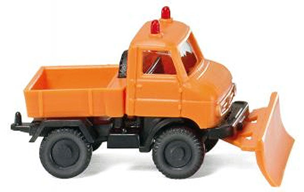 Wiking 097203 1:160 N Winter Service Unimog U 411 with Push Blade in Orange