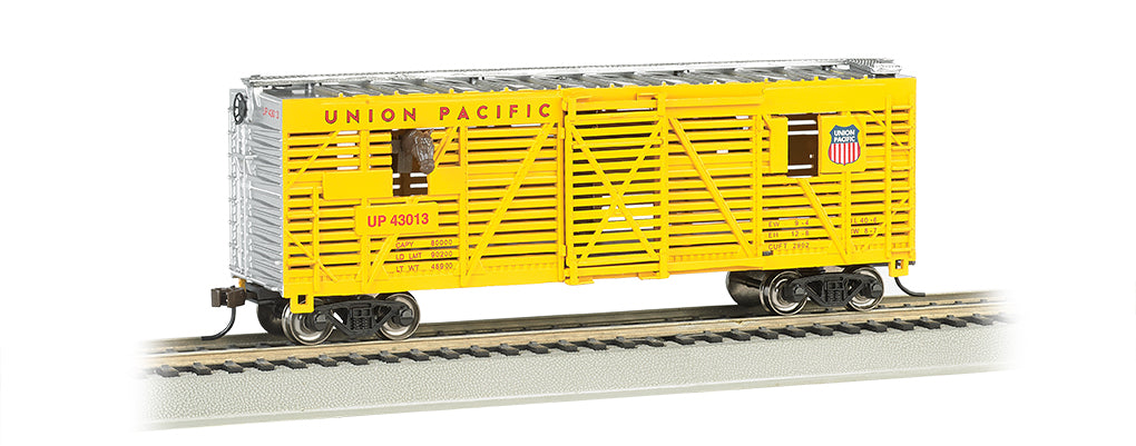 Bachmann 19701 HO Union Pacific 40' Animated Stock Car with Horses