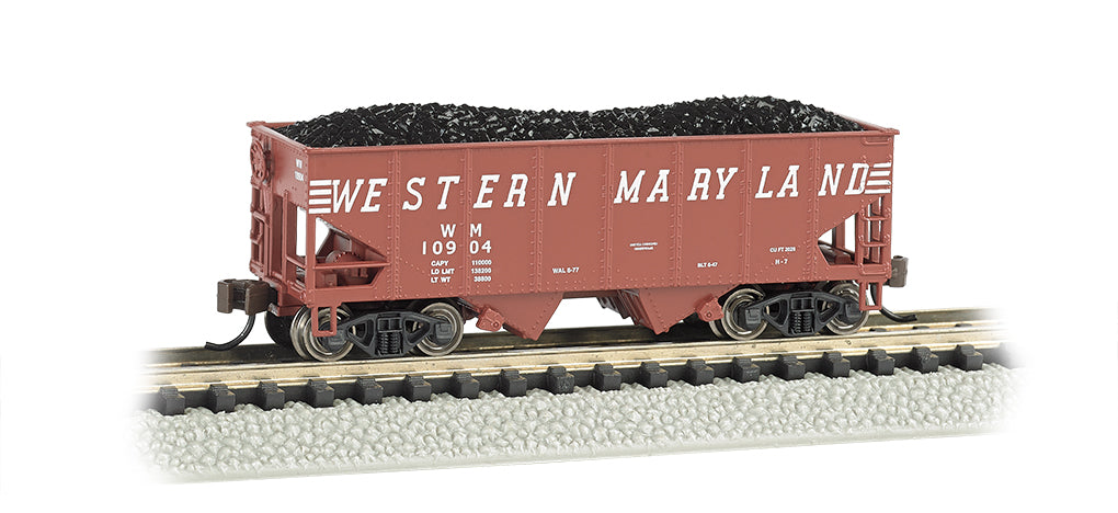 Bachmann 19552 N Scale Western Maryland USRA 55-Ton 2-Bay Open Hopper #10904
